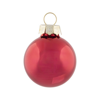 40ct Glass 2-Finish Christmas Ball Ornament Set