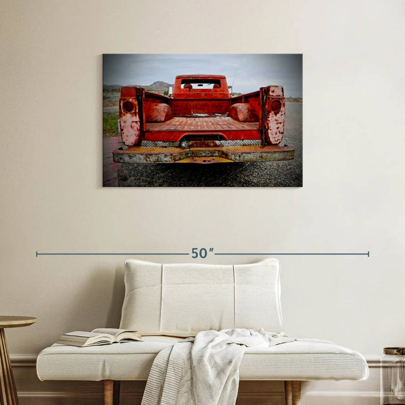 Mehar Back End rétro rouge Pick Up, H 24 po x l 36 po