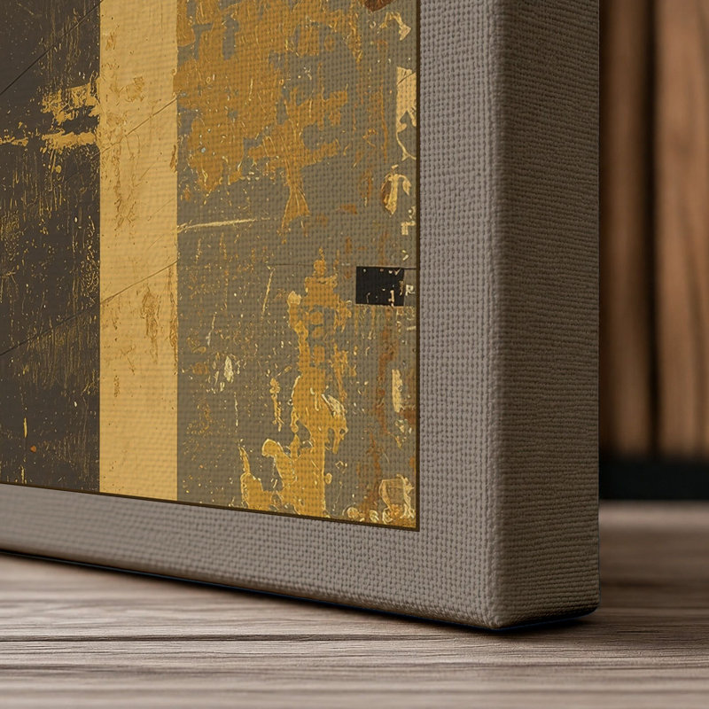 Decay Industrial - Wrapped Canvas, 24x16 - 61.0 x 40.6 cm, Taupe Border