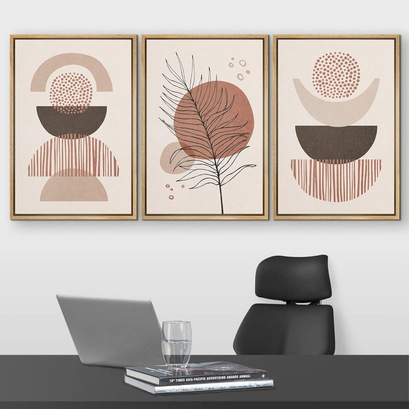 «Boho Mid-Century Pastel, Naturel, H 36 po x l 24 po x P 1,5 po