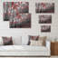 «Red Autum Trees in the Forest», reproduction d'art sur toile encadrée-446649246-446649258