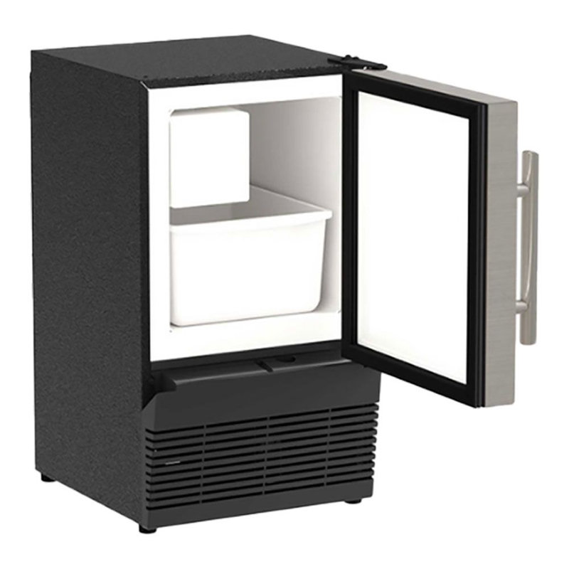 Marvel 14"W. Low Profile Compact 23 Lb. Daily Production Crescent Ice Machine - Stainless Steel