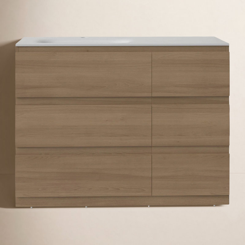 Ensemble de meuble-lavabo simple 42 po Arla, Chêne doré
