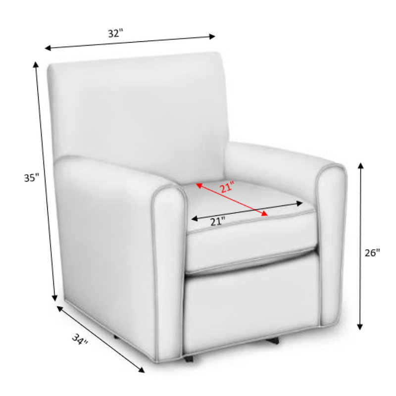 Fauteuil pivotant de 32 po de largeur Mikeno, Madaket 10 beige