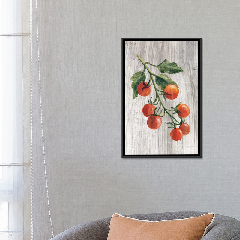 «Market Légumes IV», impression sur toile tendue, H 26 po x l 18 po x P 1,5 po, Toile avec cadre noir, Pas de tapis