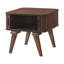 Table de bout à rangement avec portes tambour