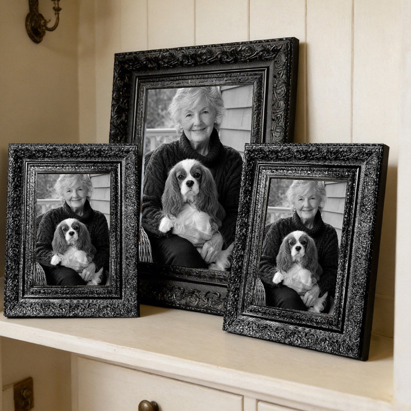 11" x 14" Antique Gold 3 PCS Timeless Picture Frame for Wall and Tabletop Display, Black, 3, 11 po x 14 po