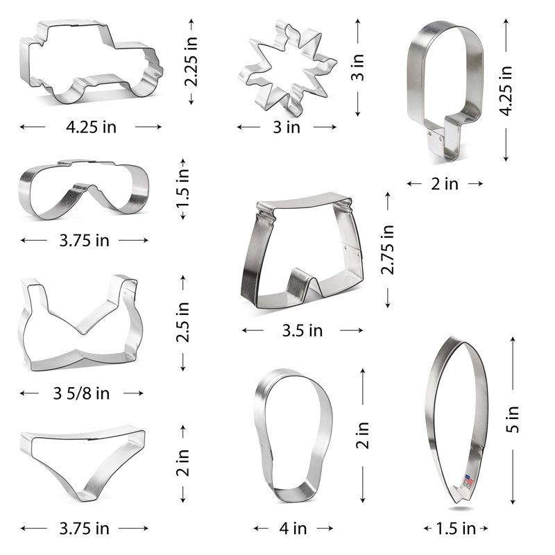 CookieCutter.com 9 -Piece Non-Stick Cookie Cutter