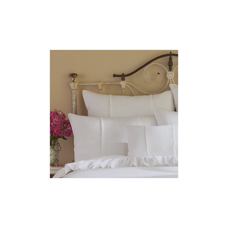 Hampton White Linen Sham, King
