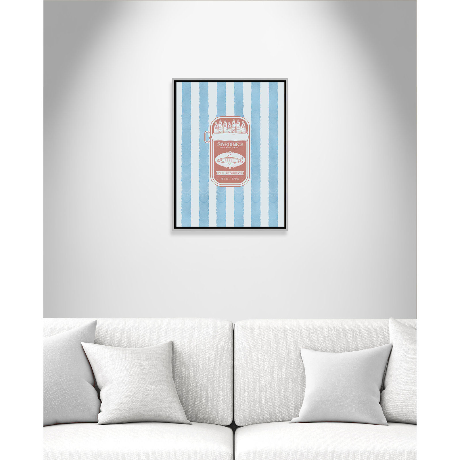 Salty Sardines Print by Marcus Prime, 19.5'' W x 25.5'' H, Silver Floater