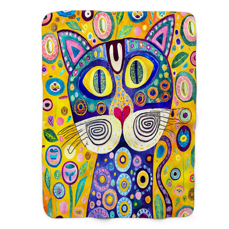 Rainbow Feline - couverture 1 pièce, Lit simple