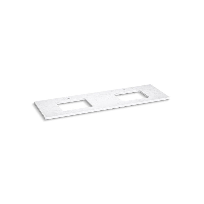 Silestone 73 In. Quartz Vanity Top With Two Rectangular Cutouts