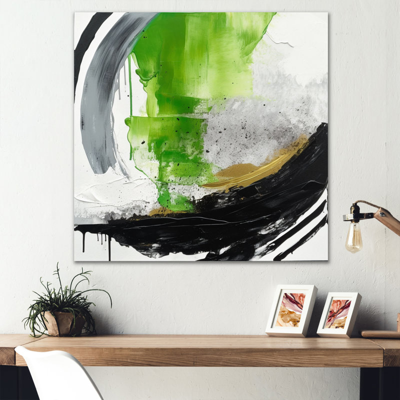 Sans cadre, peinture sur métal, H 36 po x l 36 po x P 1 po