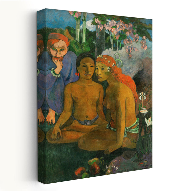 Contes Barbares - Musées figuratifs nus tropicaux, art post-impressionniste, H 48 po x l 32 po