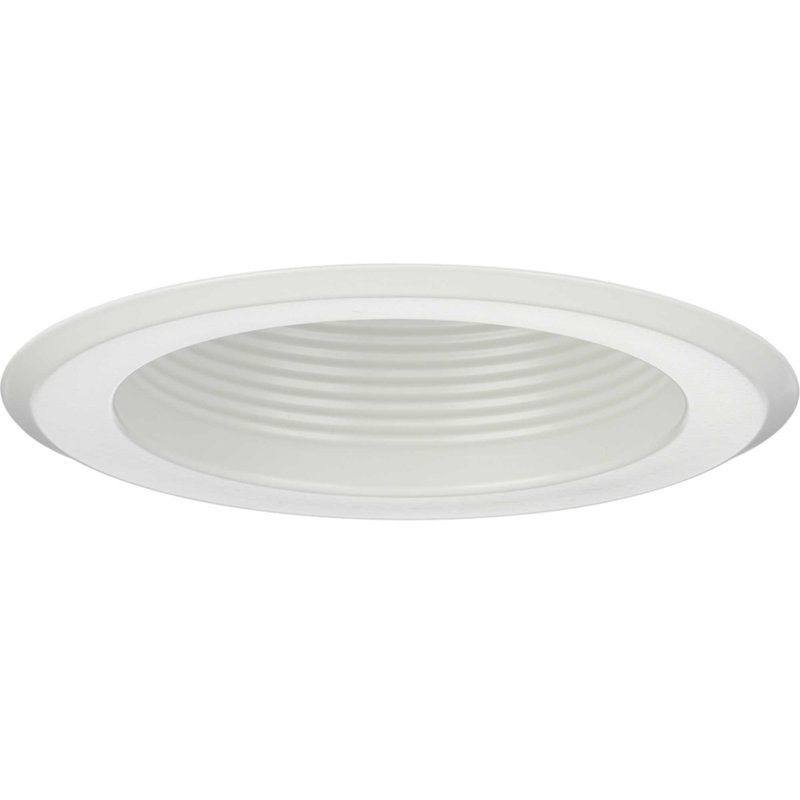 White Aluminum 5" Shallow Baffle Recessed Trim