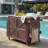 Outdoor Kitchen Island with Side Shelf,Stainless Steel Top,Adjustable Shelf,and 4 Locking Wheels-679012359