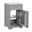 Meuble-lavabo de 20 po avec lavabo, armoire de salle de bain avec porte à fermeture douce, support de rangement et tablette réglable-1870455803