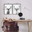 «Black and White Disco Deer», ensemble de 2 giclées encadrées par Victoria Barnes-831757616-831757618