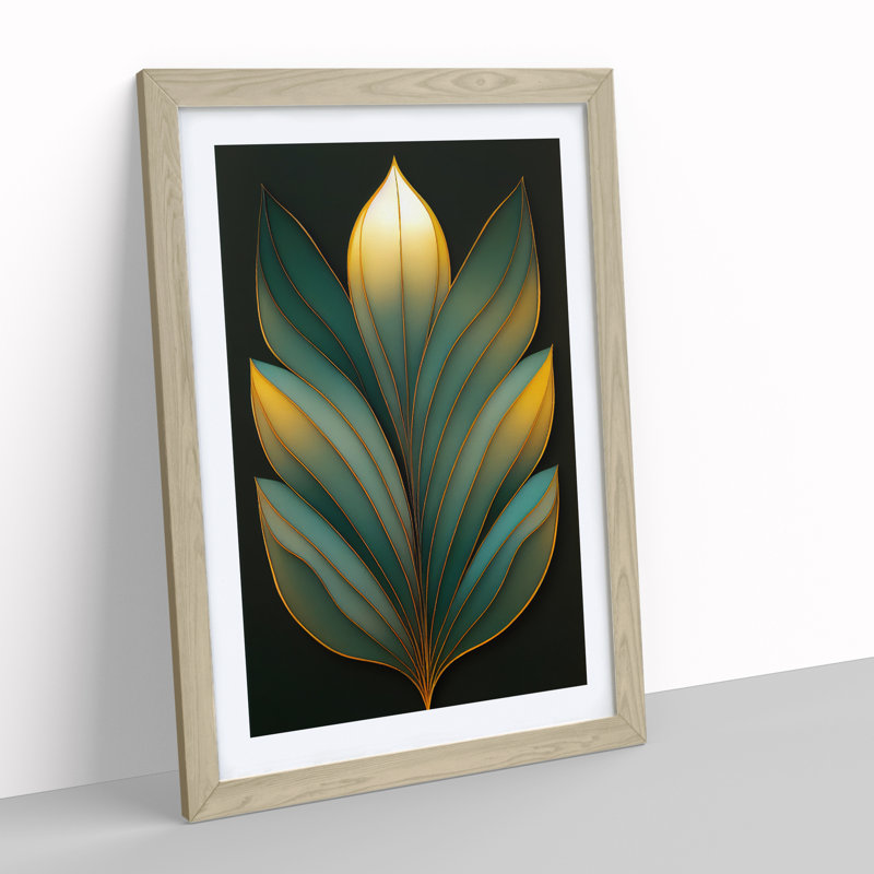 An Exceptional Leaf - Wall Art, 64cm H x 46cm W x 2cm D, Oak Framed