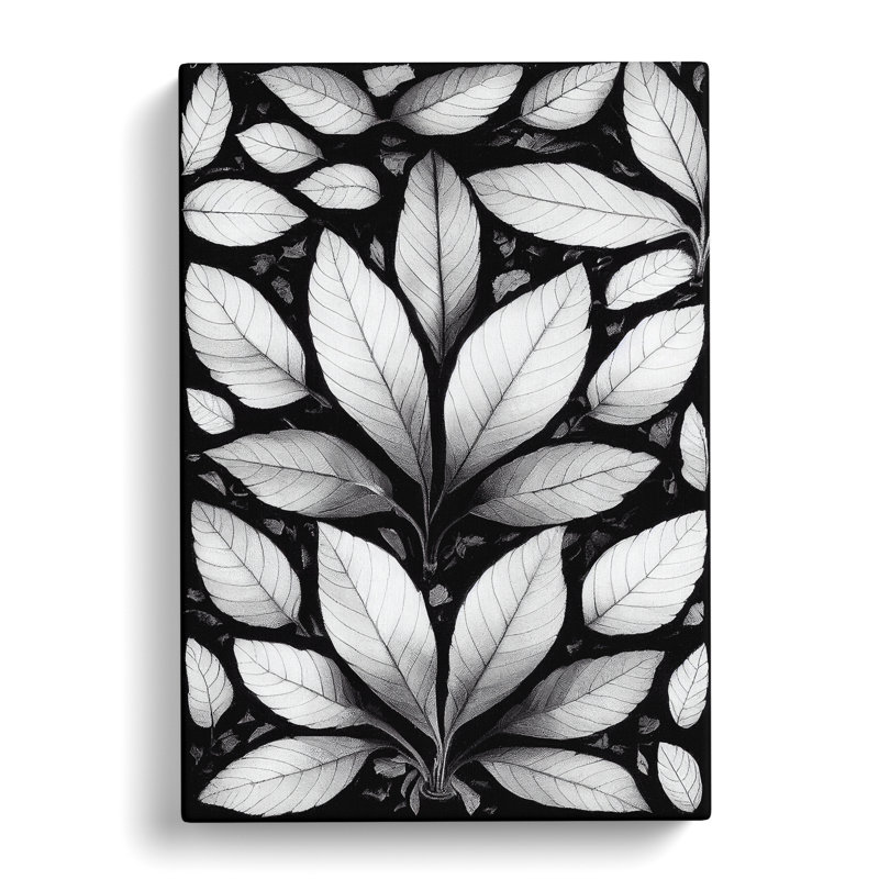 Leaves Pattern No.1 - Wrapped Canvas Print, 50cm H x 35cm W x 3cm D