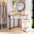 Machalik Corner Makeup Vanity With Mirror-96261379