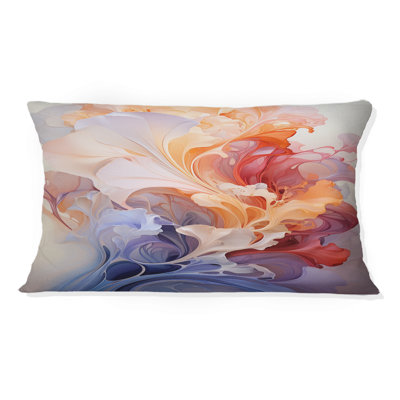 Coussin décoratif orange fractal harmonique fractal orange - fractales