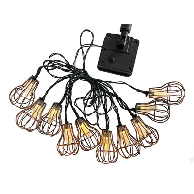 Routh Outdoor 10 - Bulb 141.34'' Solar Powered LED Shaded String Light