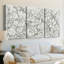 Croquis de motifs floraux I - Toile tendue avec châssis sur mesure - 3 pièces-31654808-31654809