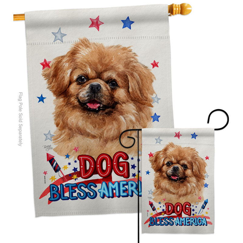 Drapeau tibétain à 2 côtés 40 x 28 po