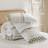 Ensemble d'édredon en coton 3 pièces avec capitonnage en chenille et motif imprimé