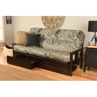 Stratford Full-Size Futon Frame Includes Storage Drawers and Mattress