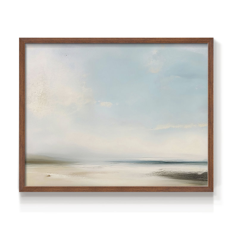 Abstrait, série CXV, reproduction encadrée, H 11 po x l 14 po, Noyer
