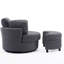 Swivel Armchair with Footstool-262025176