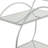  Bray Gold Metal Rolling Round 2 Mirrored Shelf Bar Cart with Top Handle-1739752962