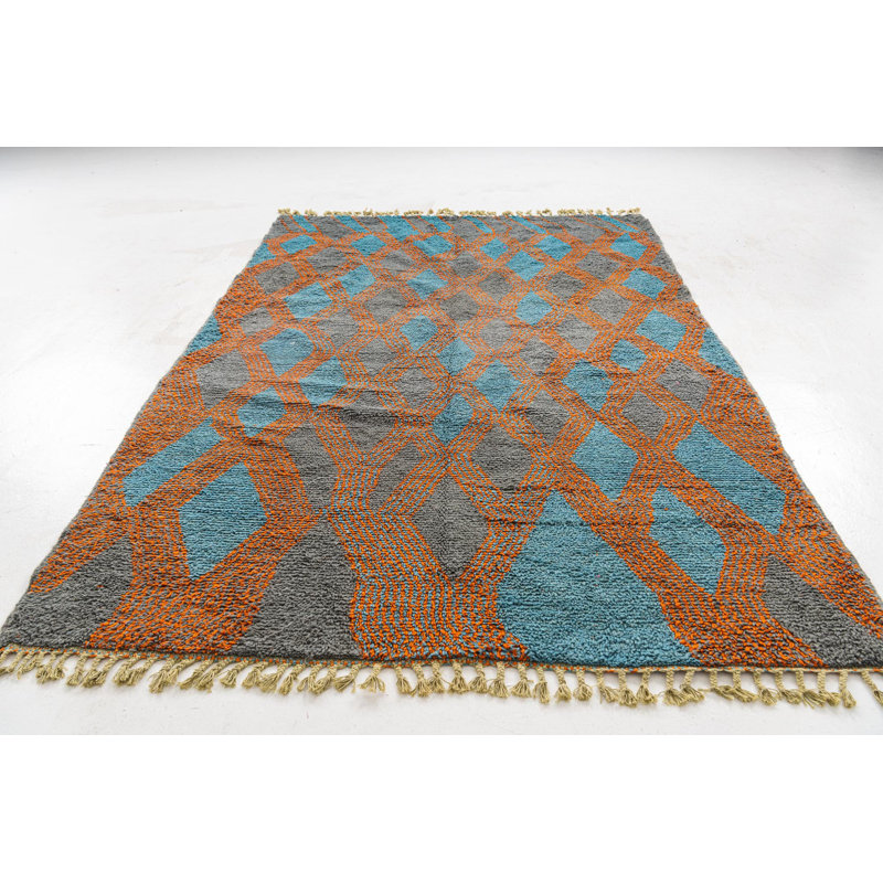 Tapis bleu 7 x 7 Parra