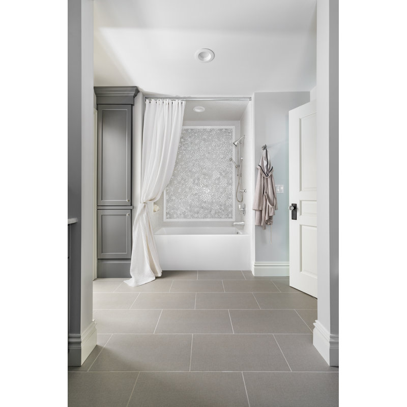 Sydney 60'' L Air Bathtub, Biscuit, Left, Matte Black