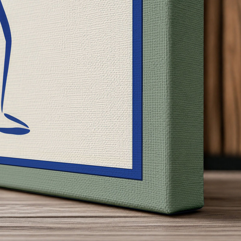 Leaping Hare Minimalist - Wrapped Canvas, 18x12 - 45.7 x 30.5 cm, Sage Border