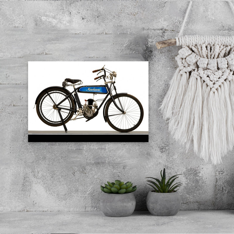 1930, Motobecane, 100 CC, B.M.A, Type MB3, paysage abstrait classique, art mural, H 12 po x l 18 po