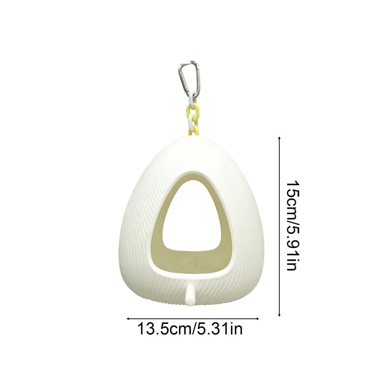 Huaboshi Feathered Home Egg Pod Modern Green Birdhouse, White