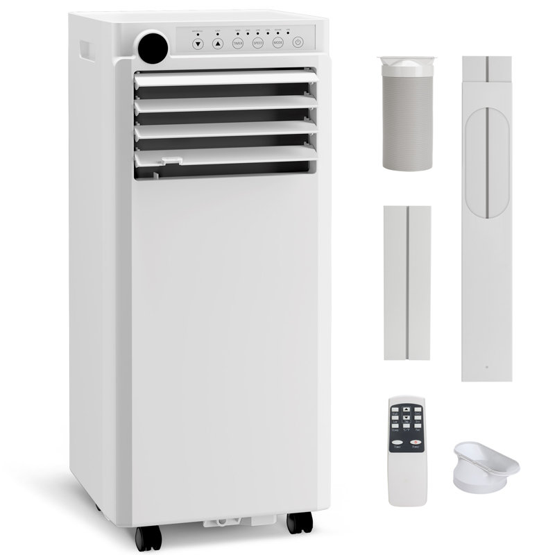 Climatiseur portatif GarveeHome 10000 BTU avec chauffage et climatisation, climatiseur écoénergétique et silencieux pour les bureaux américains, télécommande et installation facile, 150 à 250 pieds carrés
