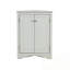 Armoire de rangement de coin salle de bain avec 2 portes et tablettes réglables-1198483031