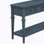 Console de style rétro classique avec trois tiroirs supérieurs et une tablette inférieure de style ouvert, facile à assembler (bleu marine)-164556092