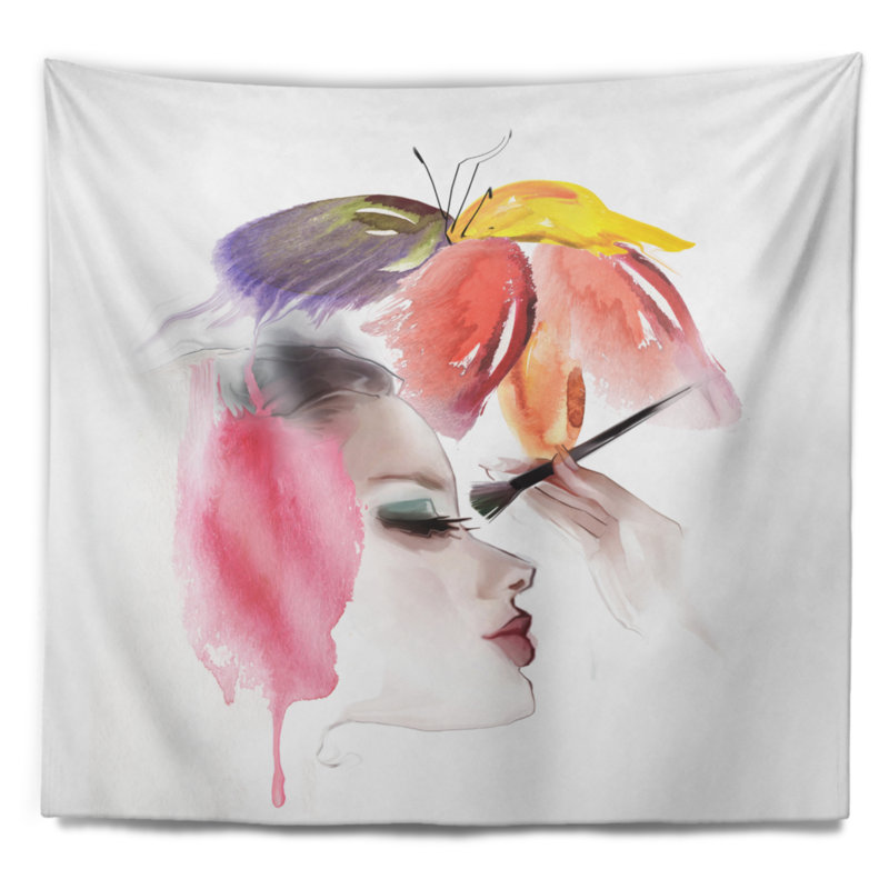 Tapisserie de style «femme eye, H 32 po x l 39 po