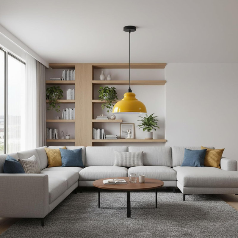 Ensemble de 2 luminaires suspendus Modern Modern, Jaune