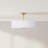 Glass and Linen Blend Flush Mount