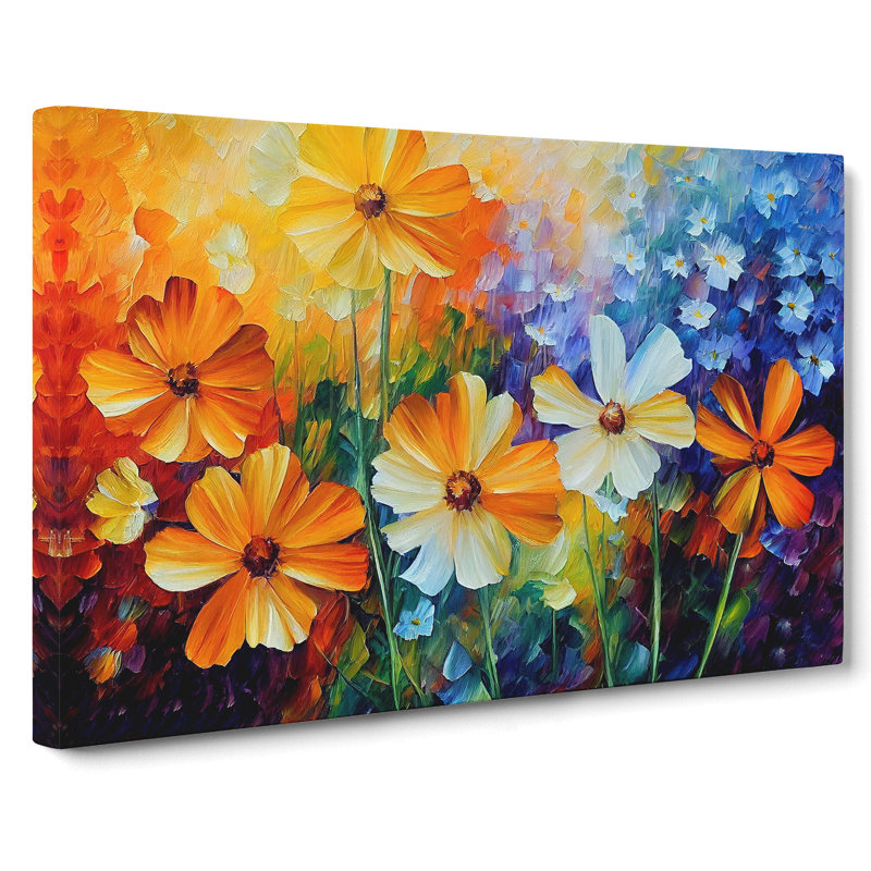 Painted Wildflowers Vol.4 Abstract - Wrapped Canvas, 35cm H x 50cm W x 3cm D