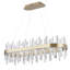 This Exquisite LED Chandelier Is In A Gold Finish. The Frame Is Made Out Of Stainless Steel In An Oval Shape, And The LED Bulbs Are Integrated Into The Frame. It Also Comes With Clear Crystal Accents. The Adjustable Cord Links Make This Fixture Suitable F