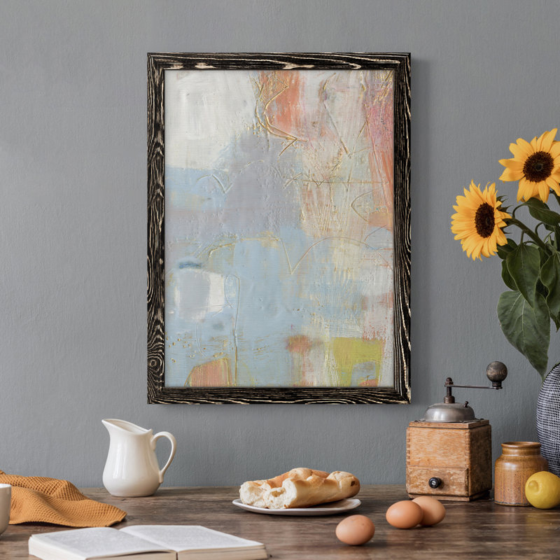 Toile encadrée de qualité supérieure Cully II - prête à être accrochée, H 20 po x l 17 po x P 1 po, Cadre noir