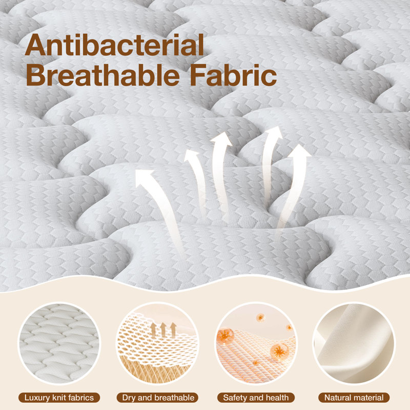 Medium Premium Cooling Foam Hybrid Mattress, Full, 12"