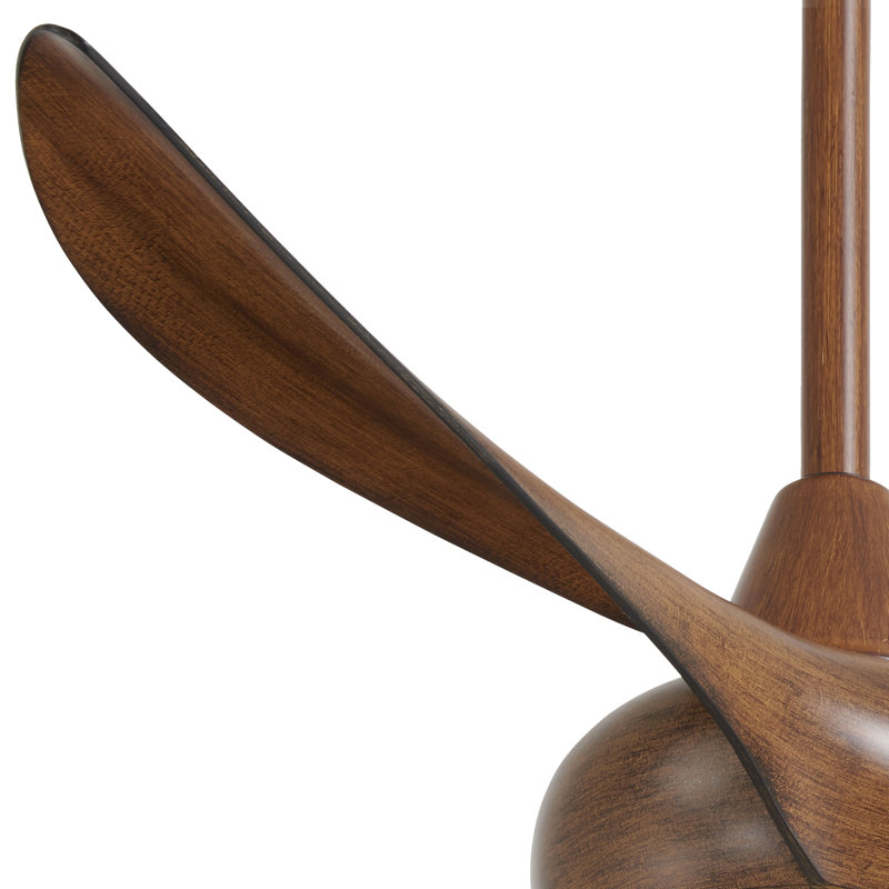 44" 3 - Blade LED Propeller Ceiling Fan with Remote Control and Light Kit Included, Distressed Koa